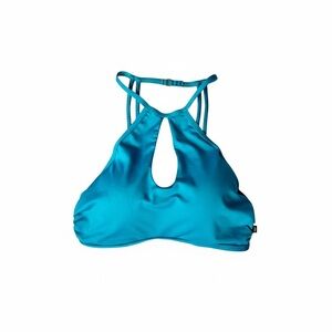 La Vie En Rose turquoise halter bikini top – Small